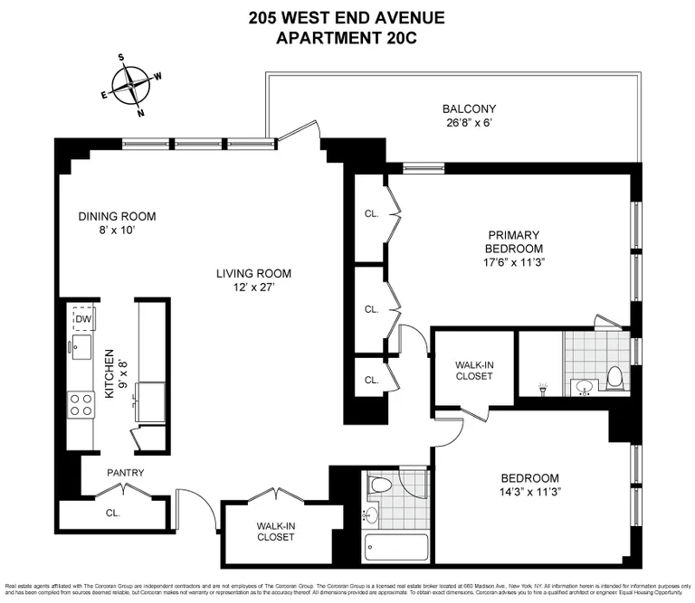 205 West End Avenue, 20C | floorplan | View 12