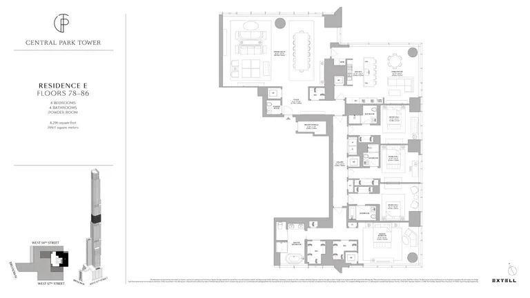 217 West 57th Street, 84E | floorplan | View 10