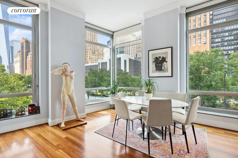 New York City Real Estate | View 30 West Street, 2B | Dining Area | View 2
