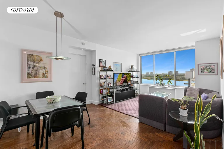 New York City Real Estate | View 200 Riverside Boulevard, 21B | Large Living Room with River Views! | View 2