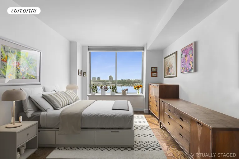New York City Real Estate | View 200 Riverside Boulevard, 21B | Primary Bedroom with River Views! | View 5