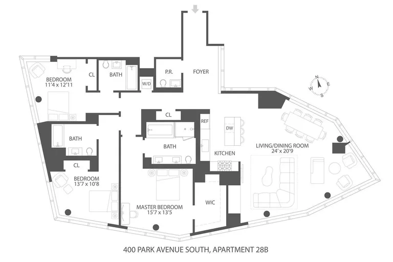 400 Park Avenue South, 28B | floorplan | View 18