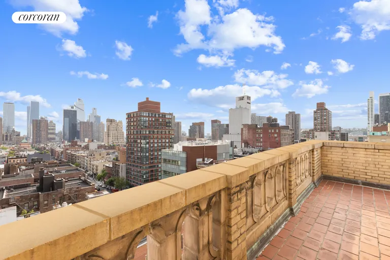 New York City Real Estate | View 353 West 56th Street, PHA | Southern Facing Terrace | View 11