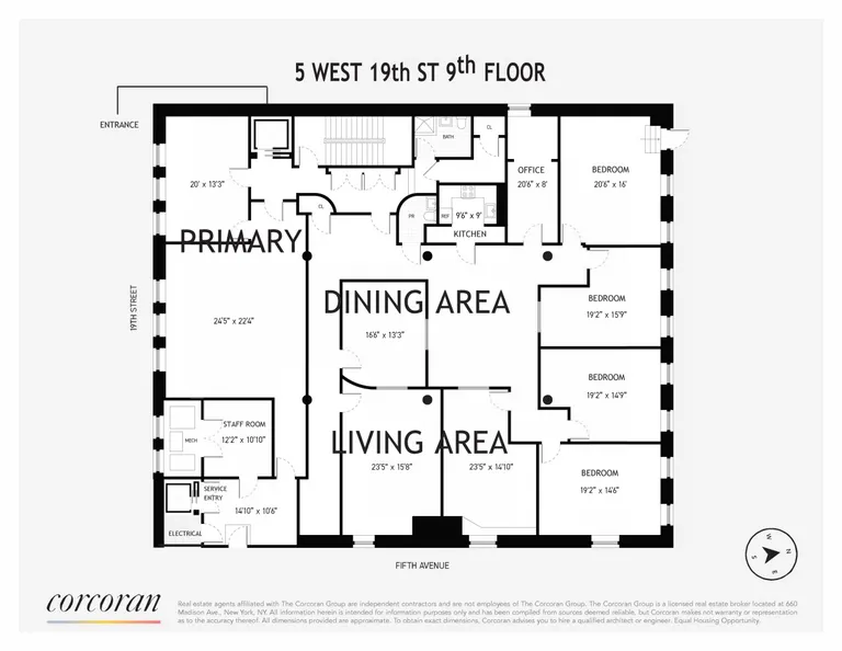 5 West 19th Street, 9THFLOOR | floorplan | View 4