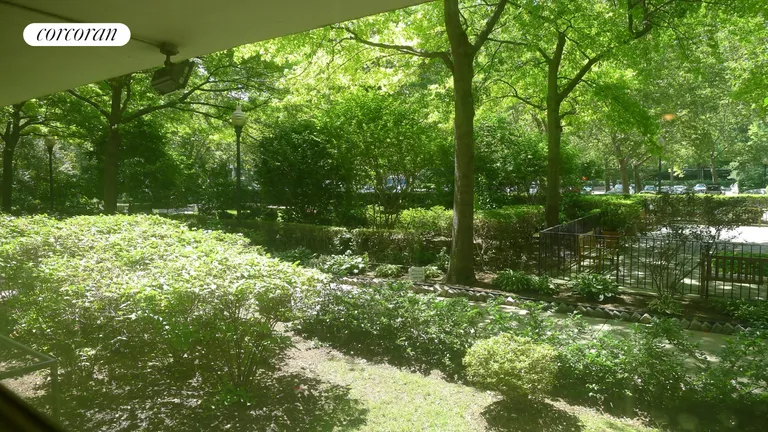 New York City Real Estate | View 400 Central Park West, 1B | Sunny garden view | View 7