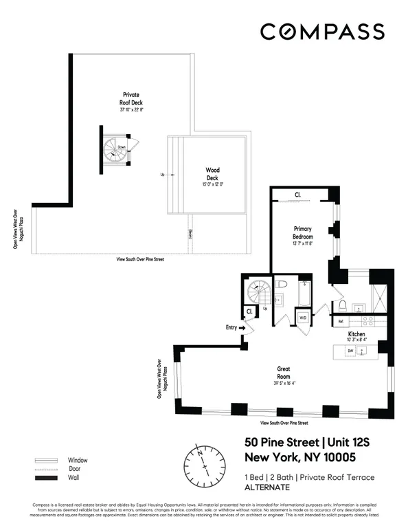 50 Pine Street, 12S | floorplan | View 12