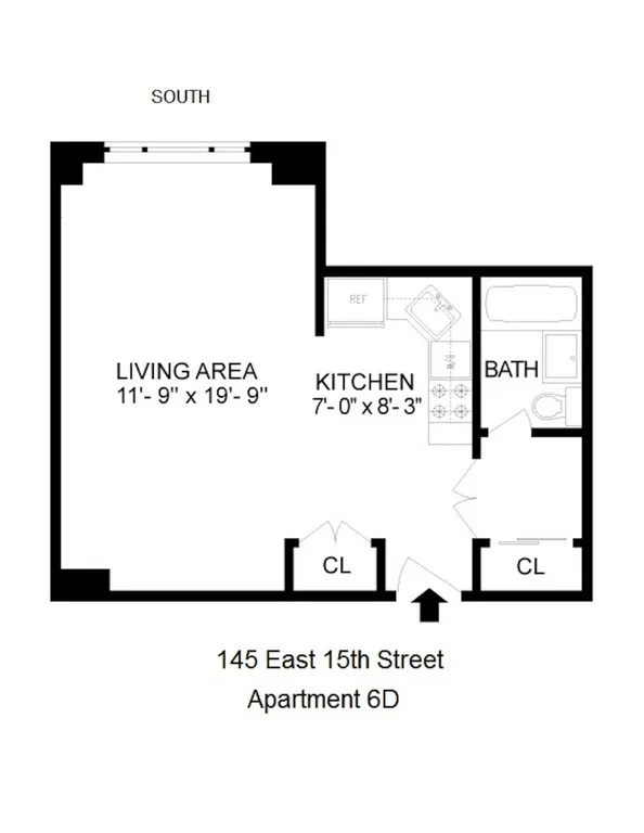145 East 15th Street, 6D | floorplan | View 6