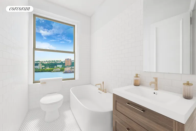 New York City Real Estate | View 340 Riverside Drive, 14B | Bath in Hall | View 14