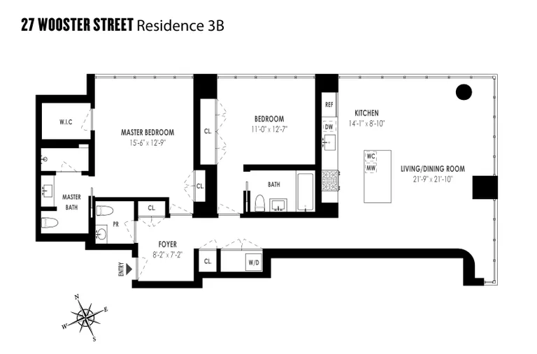 27 Wooster Street, 3B | floorplan | View 12