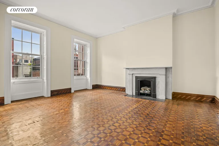 New York City Real Estate | View 116 Pierrepont Street | Bedroom w Inlaid Floor | View 5