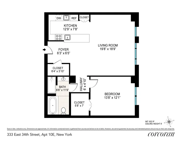 333 East 34th Street, 10E | floorplan | View 7
