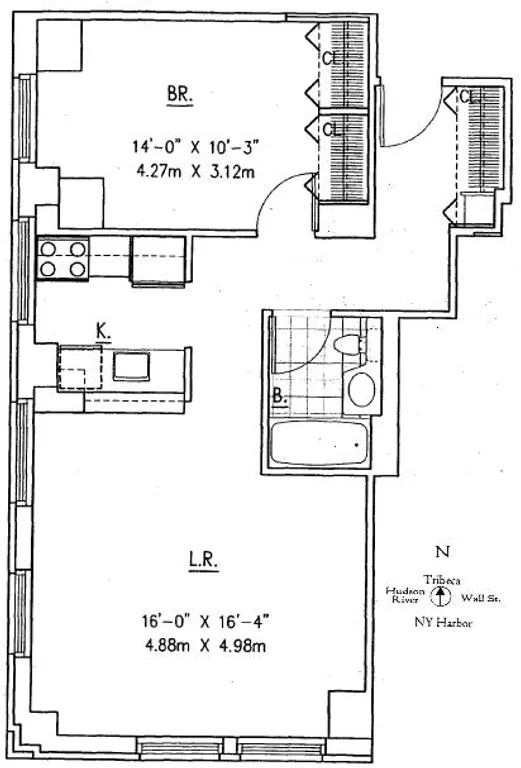 88 Greenwich Street, 3101 | floorplan | View 2