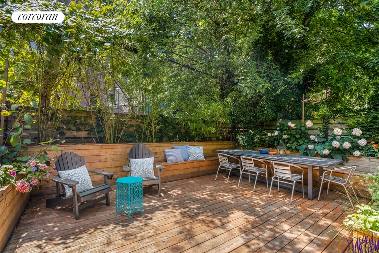 New York City Real Estate | View 138 Quincy Street, 1 | Decked backyard | View 8