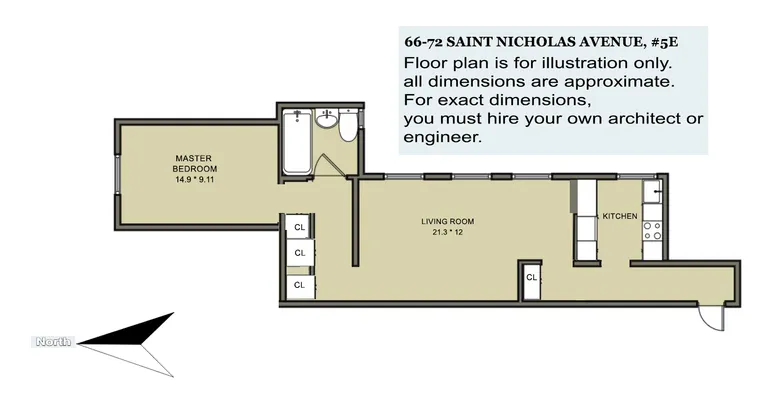 66 Saint Nicholas Avenue, 5E | floorplan | View 9