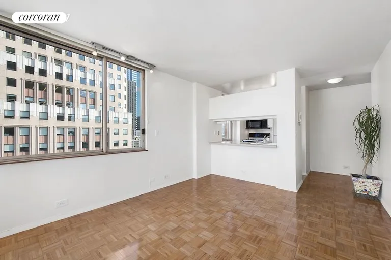 New York City Real Estate | View 350 West 50th Street, 18I | Living Room | View 2