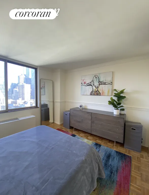 New York City Real Estate | View 350 West 50th Street, 18I | Primary Bedroom | View 6