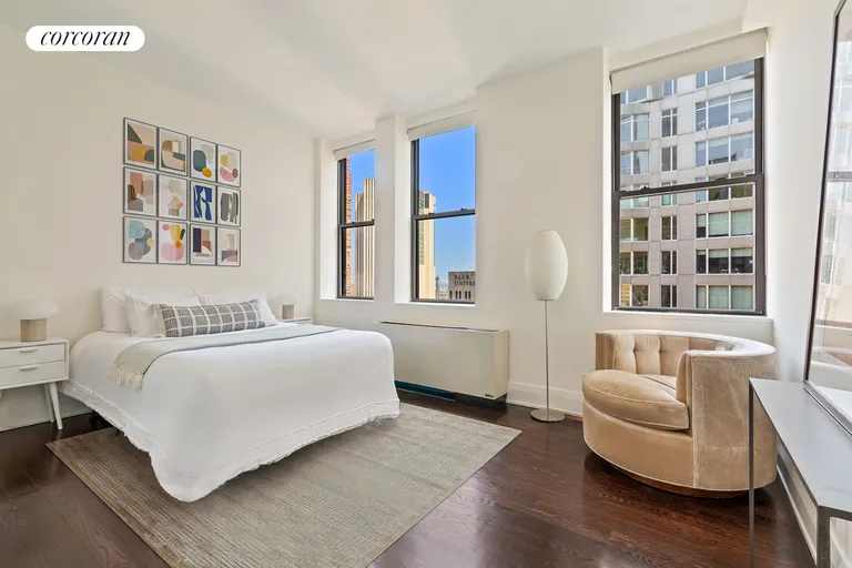 New York City Real Estate | View 150 Nassau Street, 18D | Primary Bedroom | View 3