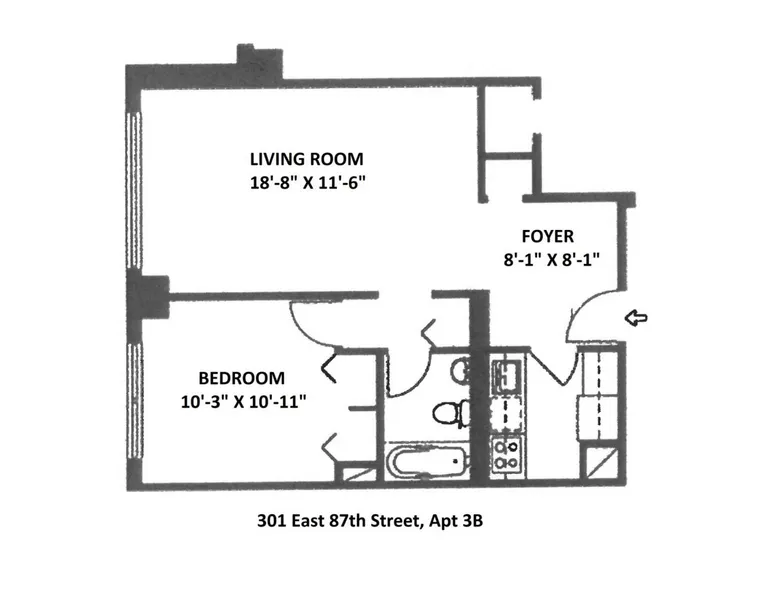 301 East 87th Street, 3B | floorplan | View 7