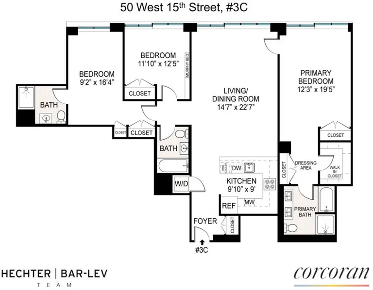 50 West 15th Street, 3C | floorplan | View 9