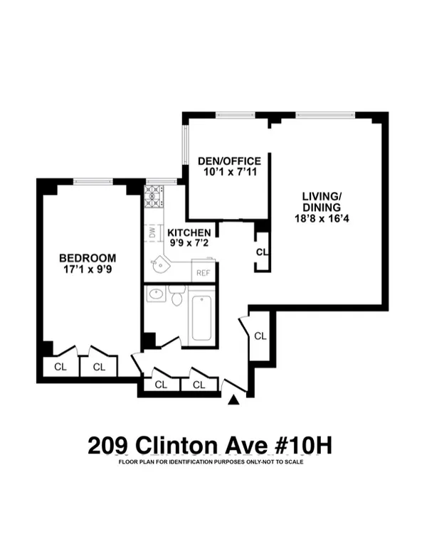 209 Clinton Avenue, 10H | floorplan | View 8