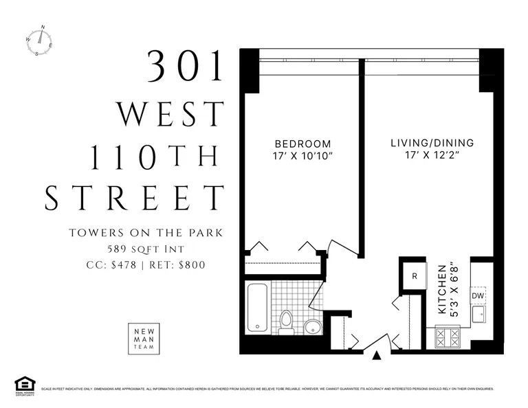 301 West 110th Street, 18B | floorplan | View 15