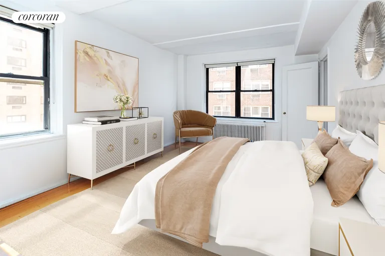 New York City Real Estate | View 140 East 28th Street, 10B | Virtually Staged Bedroom | View 2