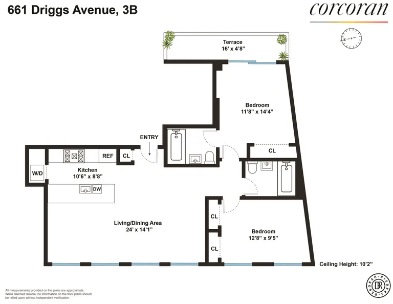 661 Driggs Avenue, 3B | floorplan | View 10
