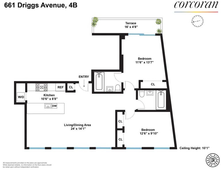 661 Driggs Avenue, 4B | floorplan | View 11