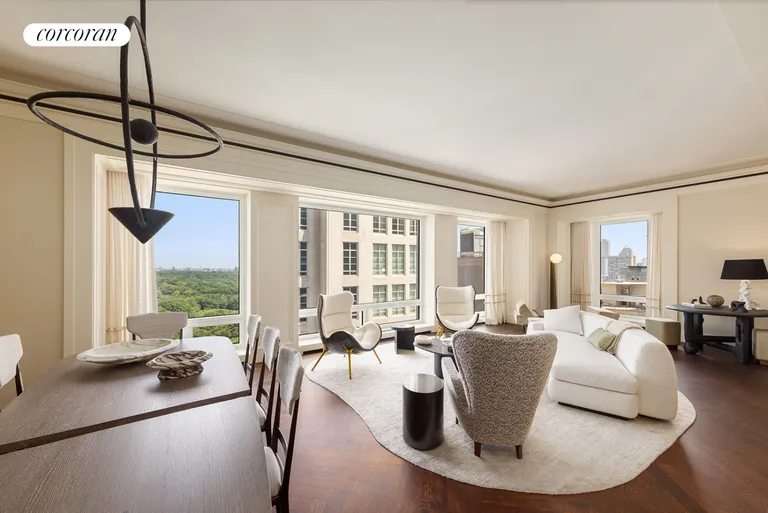 New York City Real Estate | View 220 Central Park South, 23C | Living Room | View 4