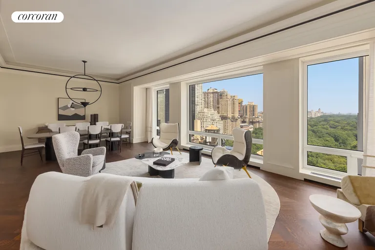New York City Real Estate | View 220 Central Park South, 23C | Living Room | View 5