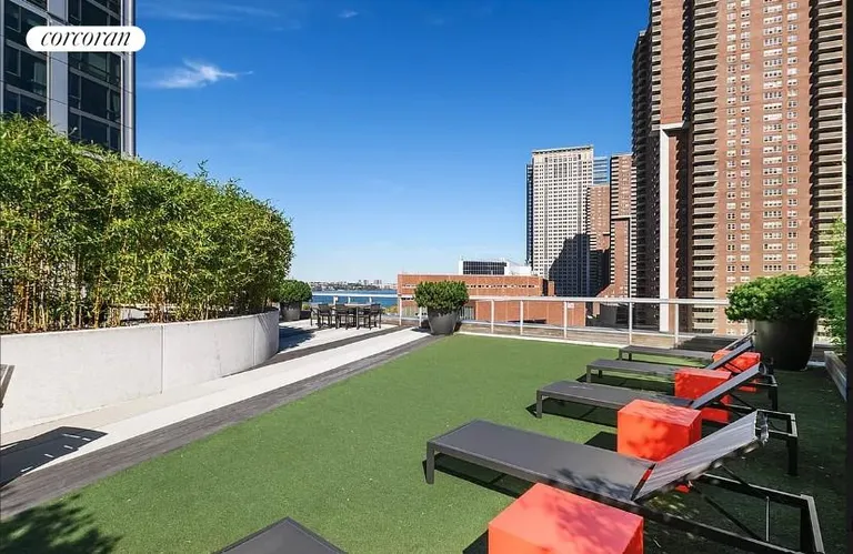 New York City Real Estate | View 200 Chambers Street, 8C | Sun Deck | View 14
