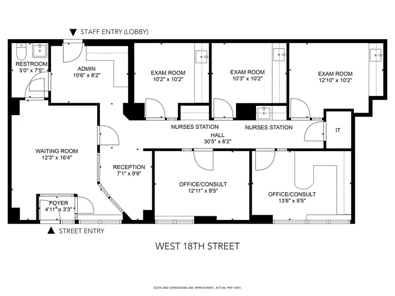160 West 18th Street, GF | floorplan | View 6