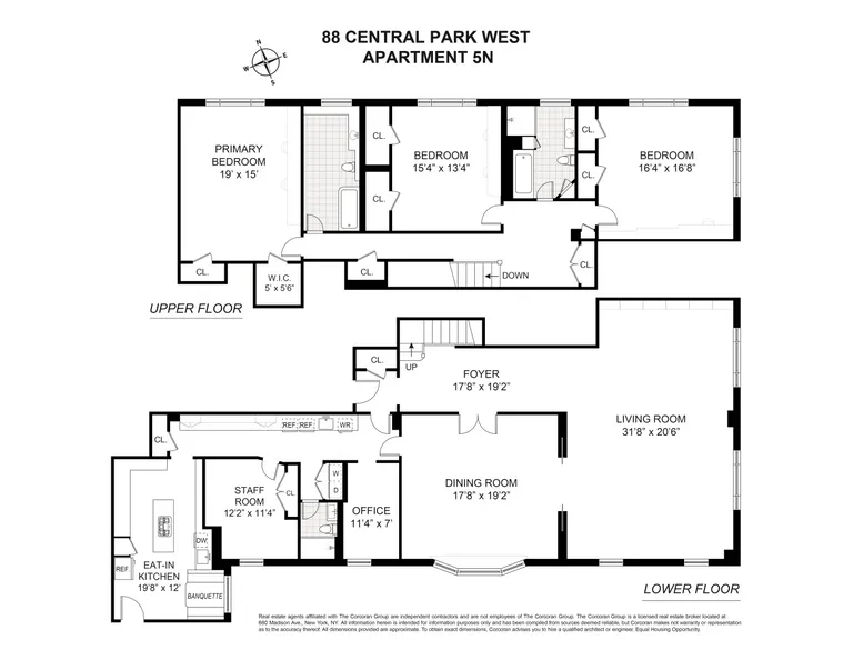 88 Central Park West, 5N | floorplan | View 30