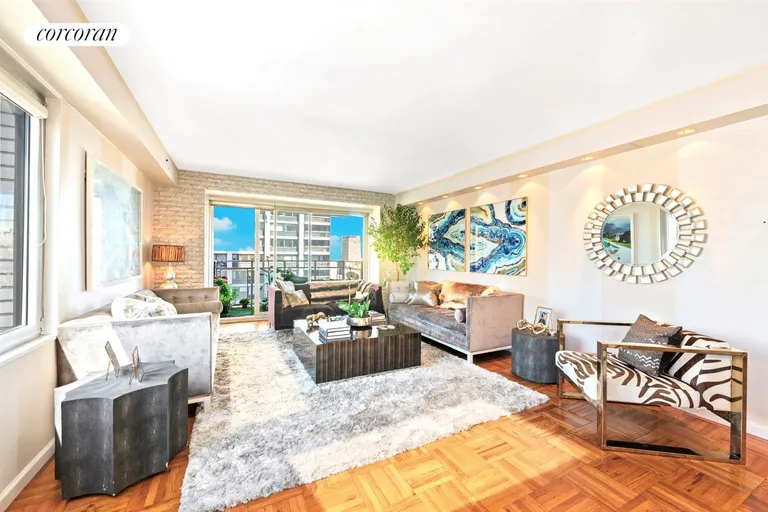 New York City Real Estate | View 303 East 57th Street, 22H | Living Room | View 2