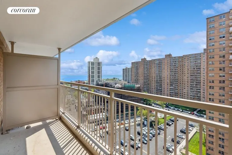 New York City Real Estate | View 448 Neptune Avenue, 14E | Terrace w/ Ocean View | View 10