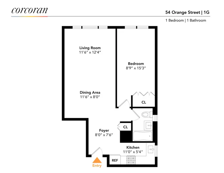 54 Orange Street, 1G | floorplan | View 10
