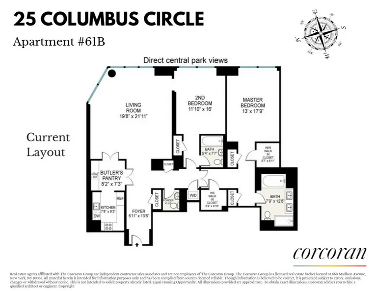 25 Columbus Circle, 61B | floorplan | View 10