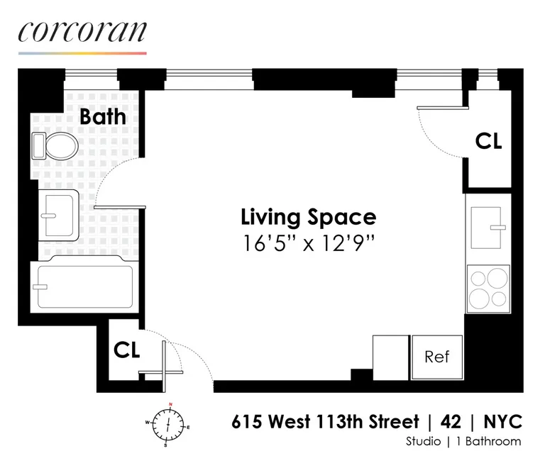 615 West 113th Street, 42 | floorplan | View 5