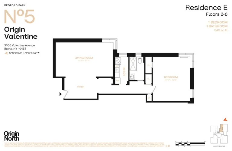 3000 Valentine Avenue, 3E | floorplan | View 6