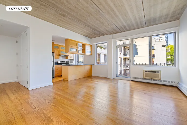 New York City Real Estate | View 529 Court Street, 406 | Open kitchen, living and dining | View 2