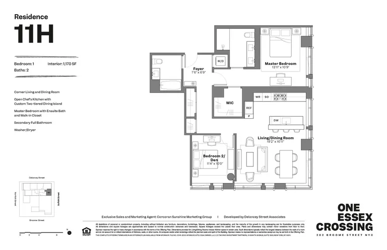 202 Broome Street, 11H | floorplan | View 9