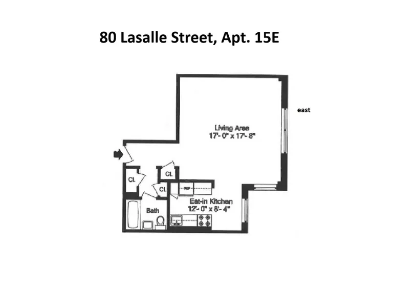 80 La Salle Street, 15E | floorplan | View 9