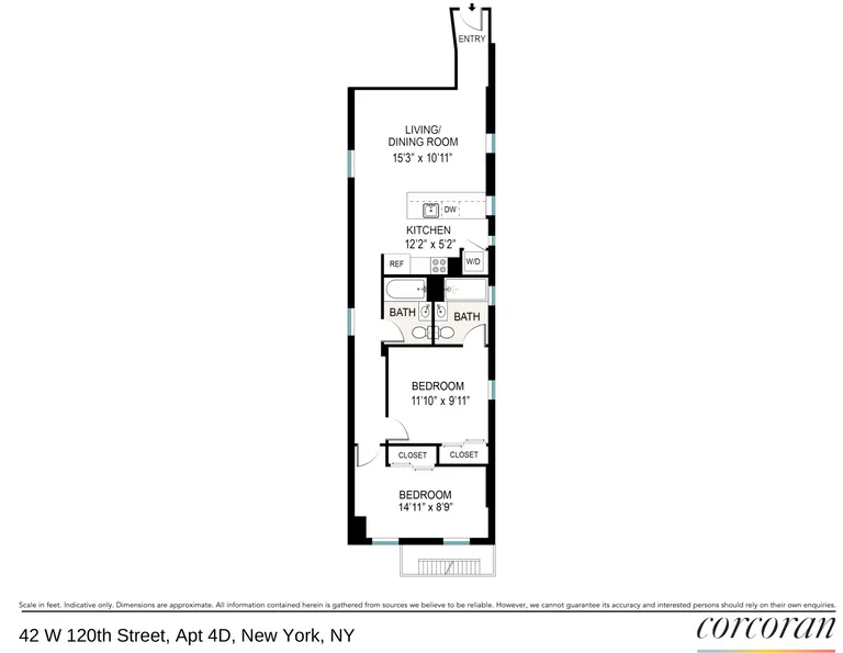 42 West 120th Street, 4D | floorplan | View 13