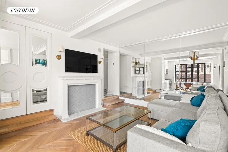 New York City Real Estate | View 5 Riverside Drive, 14F | Sunken Living Room | View 7