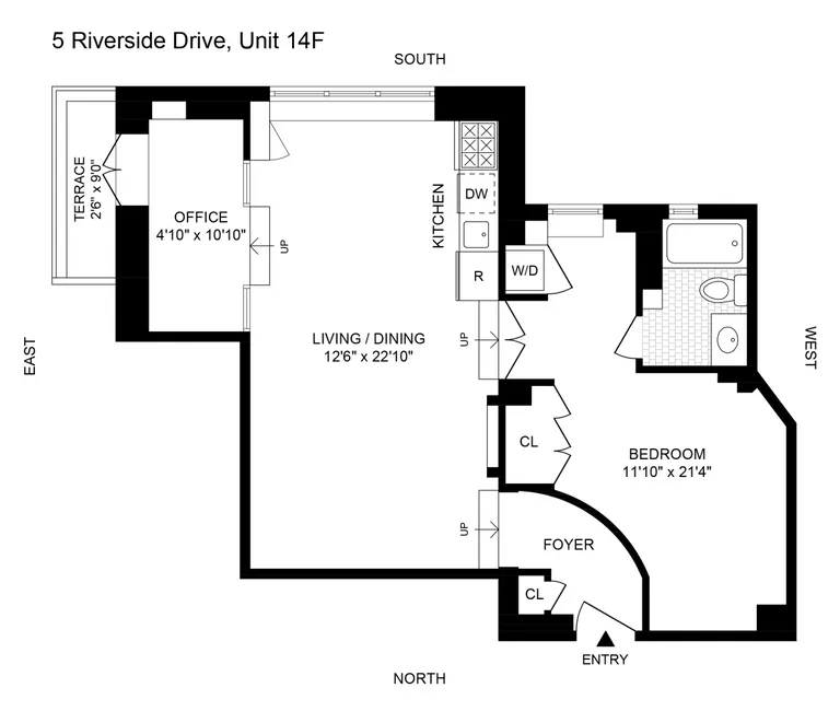 5 Riverside Drive, 14F | floorplan | View 11
