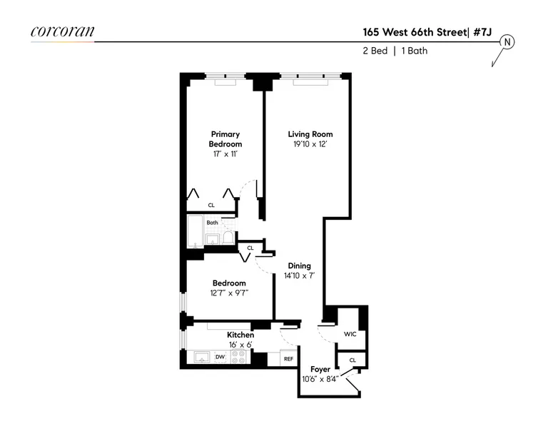 165 West 66th Street, 7J | floorplan | View 12