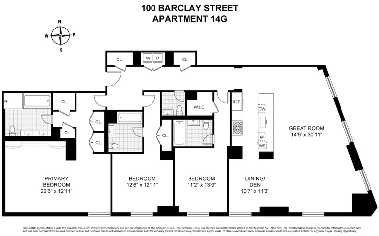 100 Barclay Street, 14G | floorplan | View 11