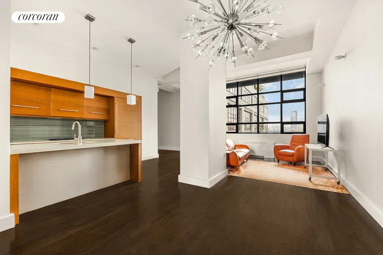 New York City Real Estate | View 360 Furman Street, 1020 | Entrance toward windows | View 14