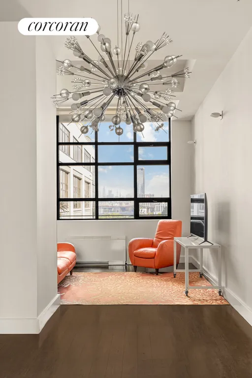 New York City Real Estate | View 360 Furman Street, 1020 | Vertical with Chandelier | View 2