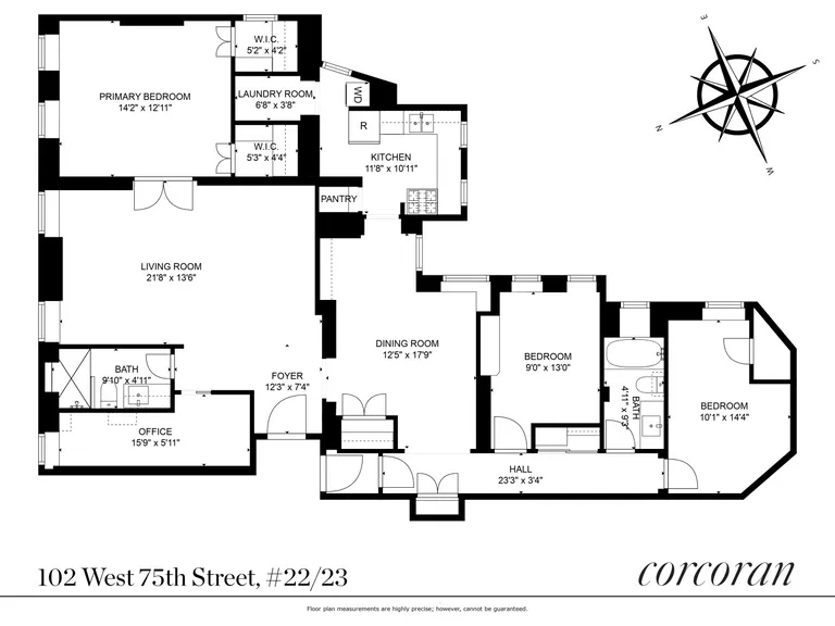 102 West 75th Street, 22/23 | floorplan | View 16